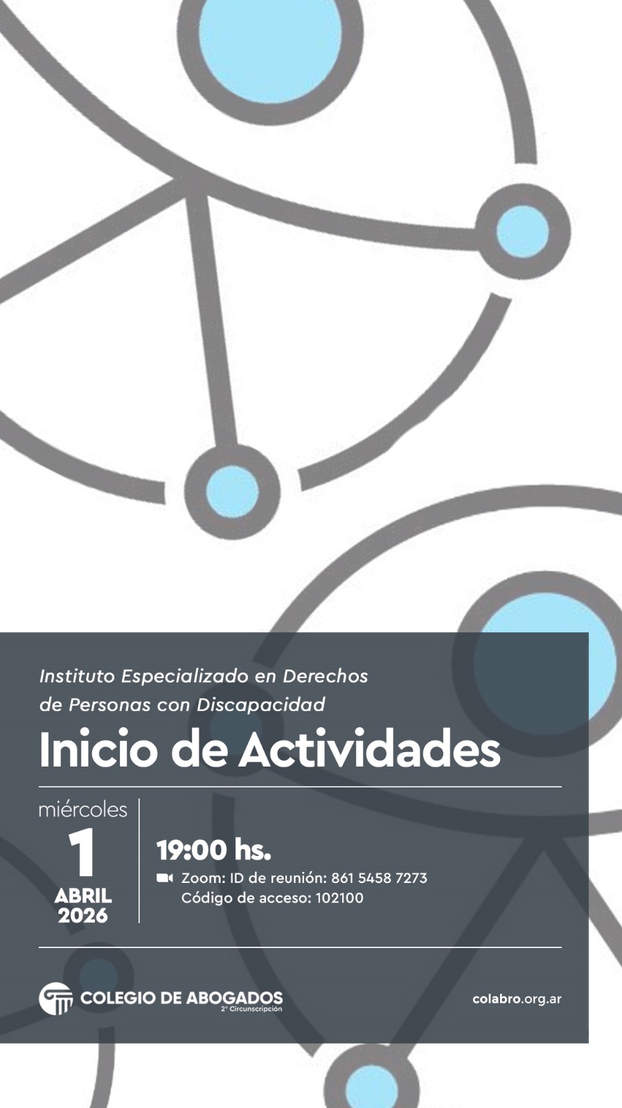 Instituto Especializado en Derechos de Personas con Discapacidad - Inicio de actividades 01/04/2026